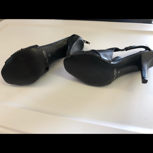 Aldo black open toe stilettos - Picture 4 of 5